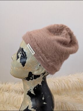 Reinhard Plank Cuffia Beanie Angora Beige Cap Hat Unisex